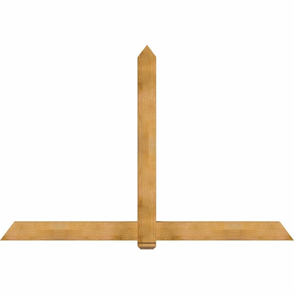 Ekena Millwork Eugene Rough Sawn Timber Gable Bracket, Western Red Cedar, 96"W x 64"H x 4"D x 6"F, 16/12 Pitch GBW096X64X0406EUG00RWR - main